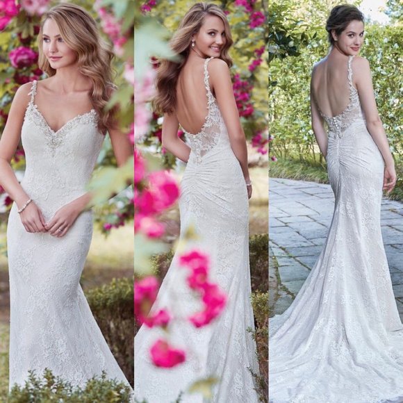 Helena Rebecca Ingram Wedding gown dress size 4 - Picture 2 of 13